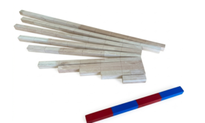 Barras Numéricas (Rojas y Azules) | Material Matemático de Madera