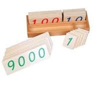 Tarjetas grandes de números de madera con caja (1–9000) (PREVENTA)