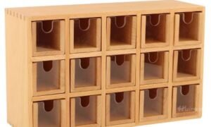 Contenedor de madera para tarjetas o etiquetas de lenguaje (pequeño) (PREVENTA)