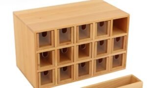 Contenedor de madera para tarjetas o etiquetas de lenguaje (grande) (PREVENTA)