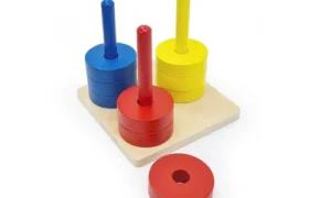 Discos sobre tres varillas de colores (PREVENTA)