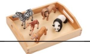 Lenguaje – Animales salvajes con bandeja de madera (PREVENTA)